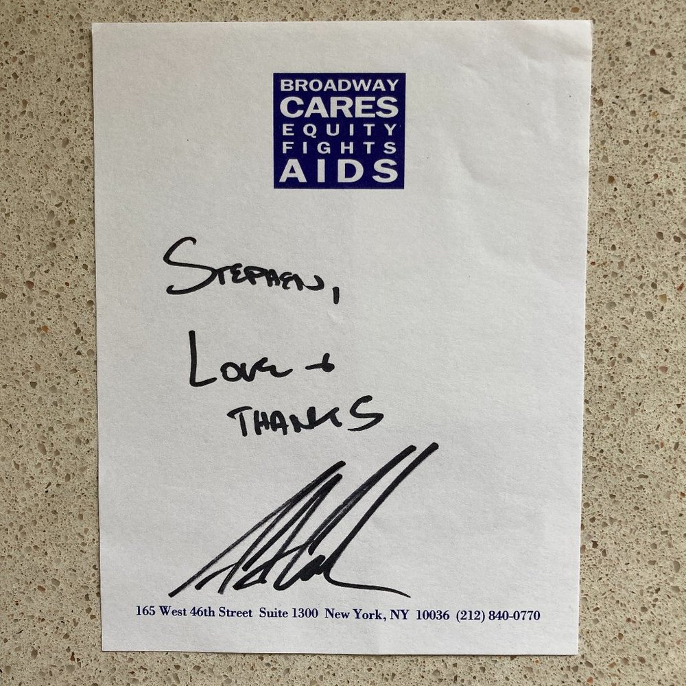 Alex Cole Signed Inscribed BCEFA Paper 4 1/2 X 5 1/2” Hunter As the World Turns